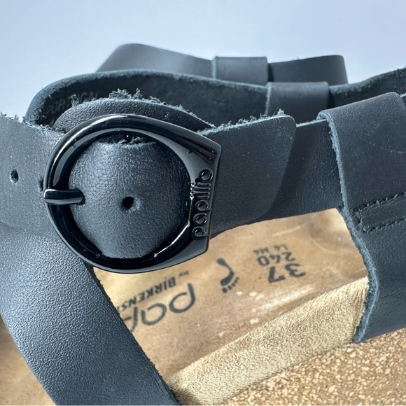 Papillio by Birkenstock Black Sibyl Wedge Strap Sandals size 37 - Picture 4 of 7